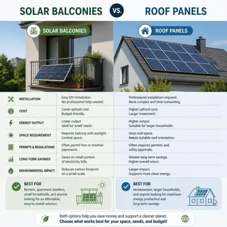 Solar Balconies vs. Roof Panels: Which Is Better for Apartments?