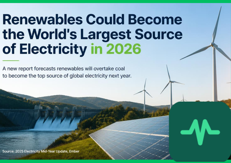 Renewables Could Become the World's Largest Source of Electricity in 2026