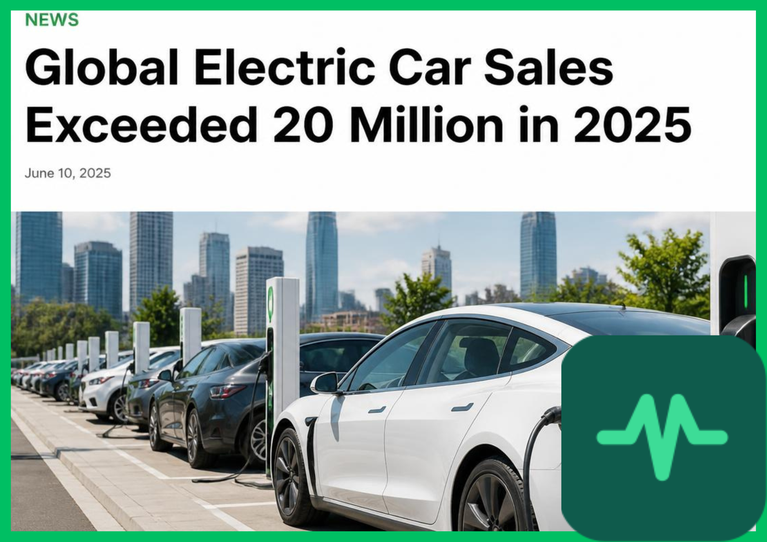 Global Electric Car Sales Exceeded 20 Million in 2025