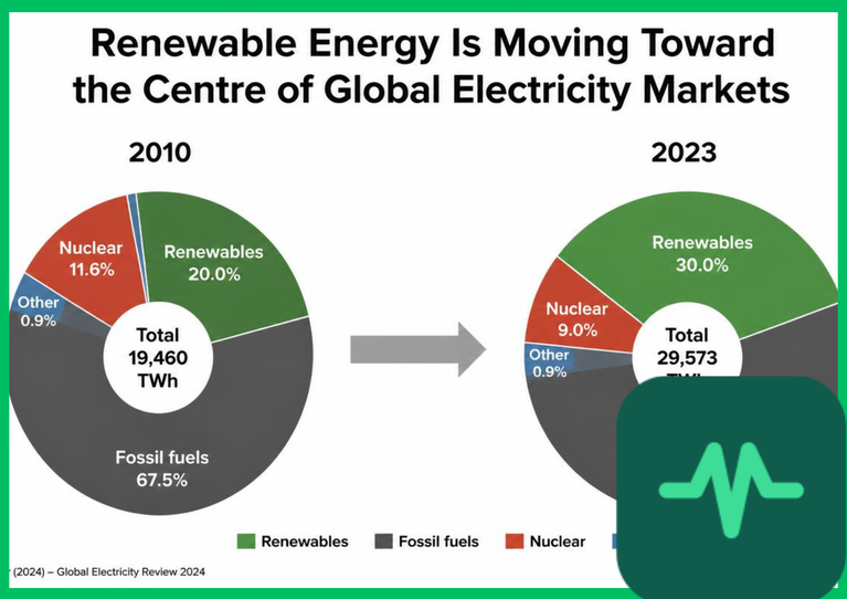 Renewable Energy Is Moving Toward the Centre of Global Electricity Markets