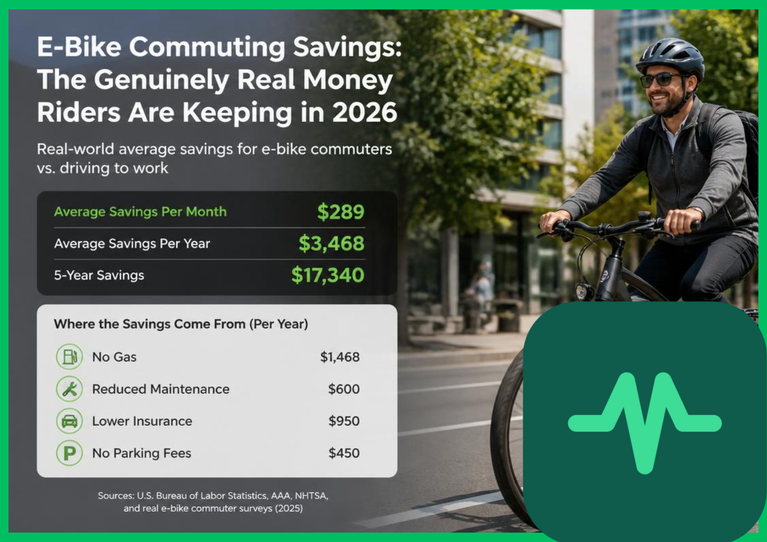 E-Bike Commuting Savings: The Genuinely Real Money Riders Are Keeping in 2026