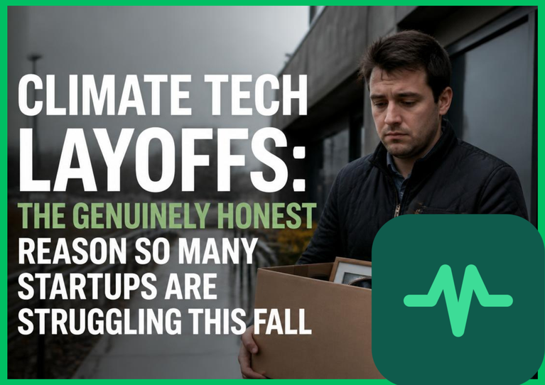 Climate Tech Layoffs: The Genuinely Honest Reason So Many Startups Are Struggling This Fall