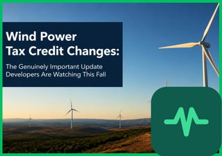 Wind Power Tax Credit Changes: The Genuinely Important Update Developers Are Watching This Fall