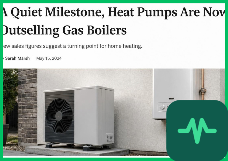 A Quiet Milestone, Heat Pumps Are Now Outselling Gas Boilers